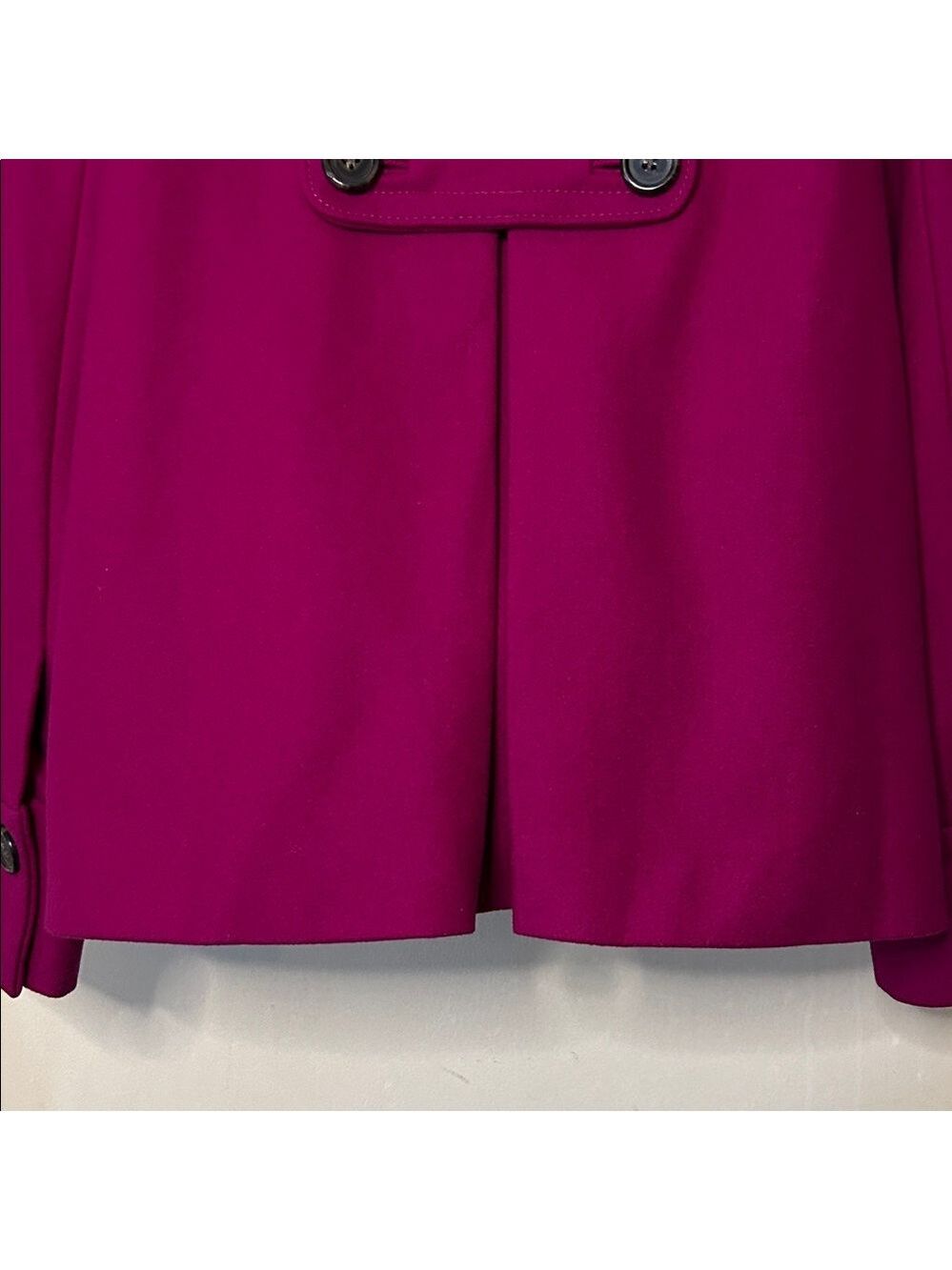 Banana Republic Women's Magenta Double-Breasted Pea Coat size S - Picture 10 of 16